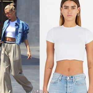 NWT Cotton Citizen Venice ribbed cropped tee